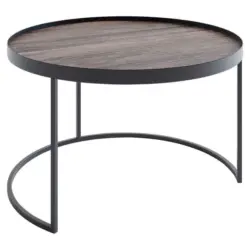 Couchtisch in Holz, Metall 38/38/54 cm