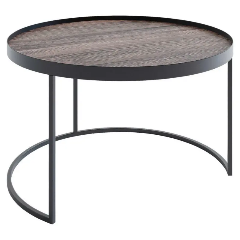 Couchtisch in Holz, Metall 38/38/54 cm