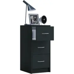 Nachtkästchen in Schwarz