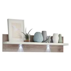 Wandboard in 133/32/20 cm Weiß, Eichefarben