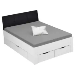 Stauraumbett 120/200 cm in Weiß