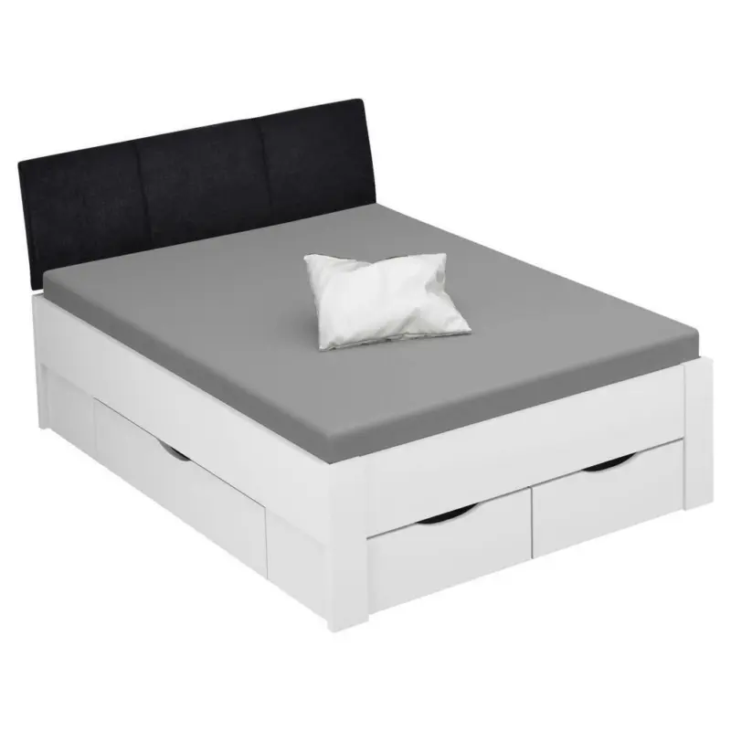 Stauraumbett 120/200 cm in Weiß