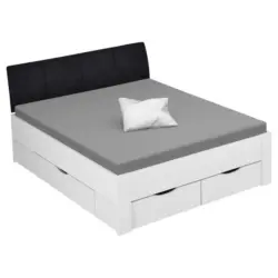 Stauraumbett 160/200 cm in Weiß