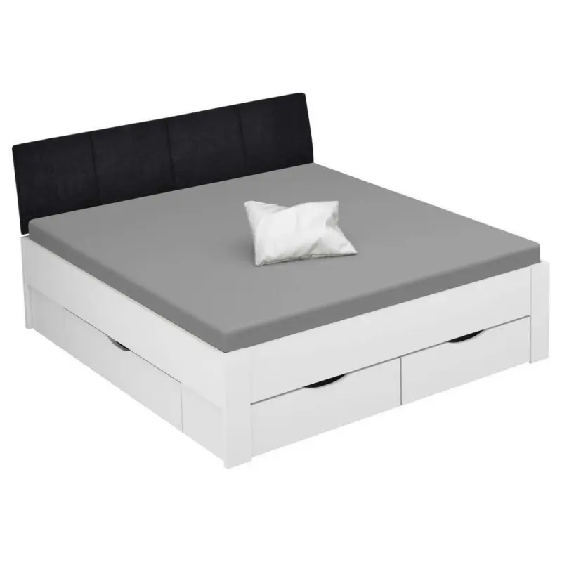 Stauraumbett 180/200 cm in Weiß