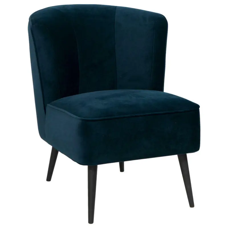 Sessel in Samt Dunkelblau