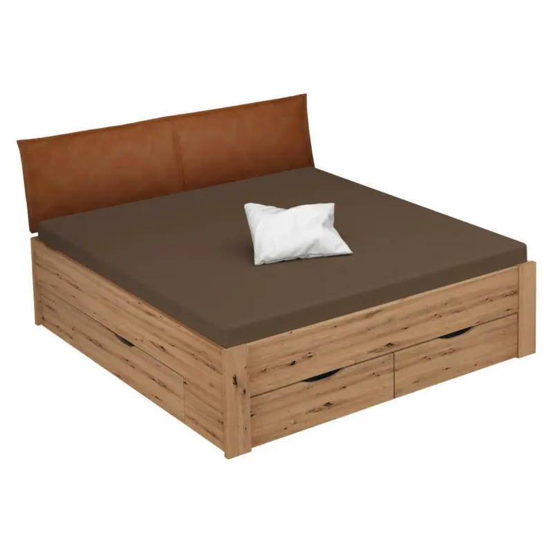 Stauraumbett 140/200 cm in Eichefarben