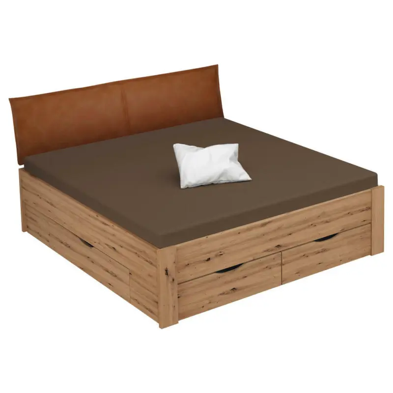 Stauraumbett 160/200 cm in Eichefarben