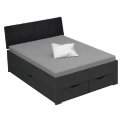 Stauraumbett 140/200 cm in Grau