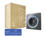 Hornbach Fibaro Steckdose Walli Outlet Type F mit Repeaterfunktion zur Steuerung elektrischer Geräte schwarz - Kompatibel mit SMART HOME by hornbach