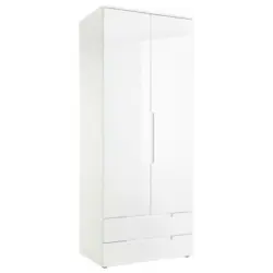 Drehtürenschrank in Weiß