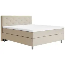 Boxspringbett 180/200 cm in Beige