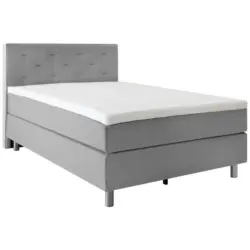 Boxspringbett 140/200 cm in Hellgrau
