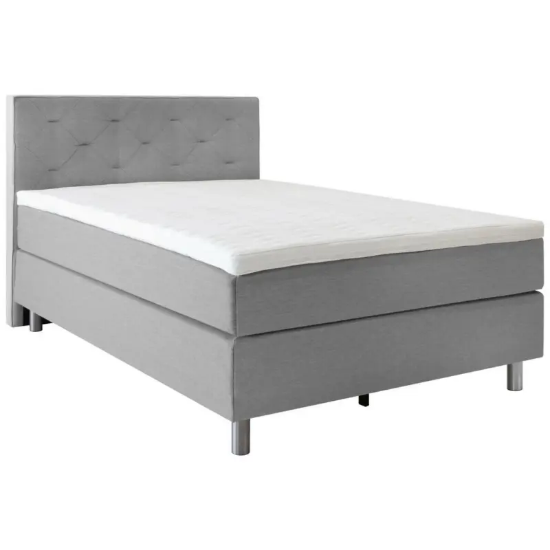 Boxspringbett 140/200 cm in Hellgrau