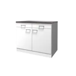 Küchenunterschrank 100/85/57 cm in Weiß