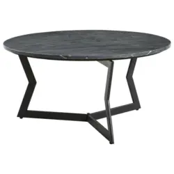 Couchtisch in Metall, Stein 80/80/40 cm