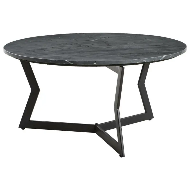 Couchtisch in Metall, Stein 80/80/40 cm