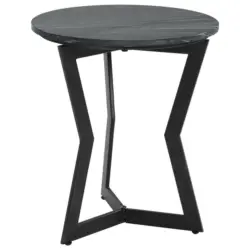 Beistelltisch in Metall, Stein 45/45/52 cm