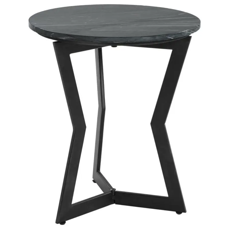 Beistelltisch in Metall, Stein 45/45/52 cm