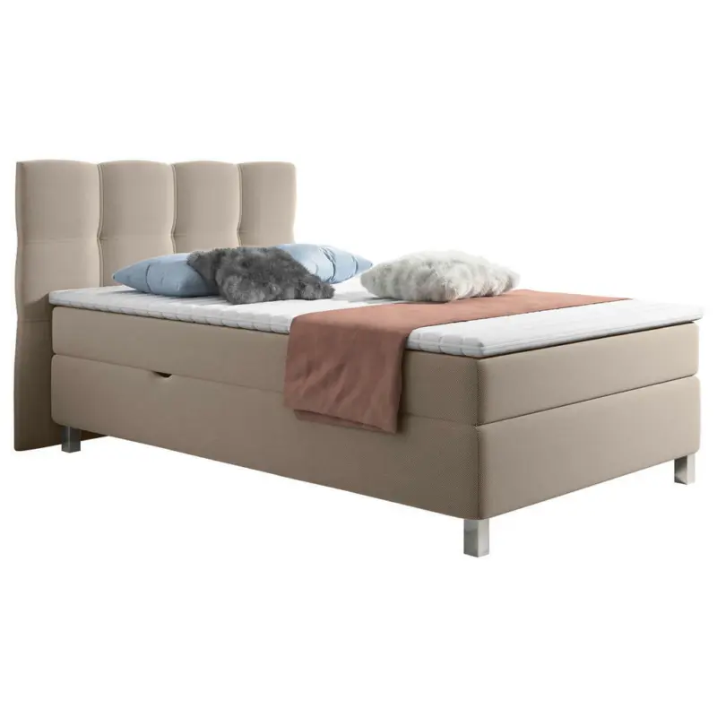 Boxbett 120/200 cm in Beige
