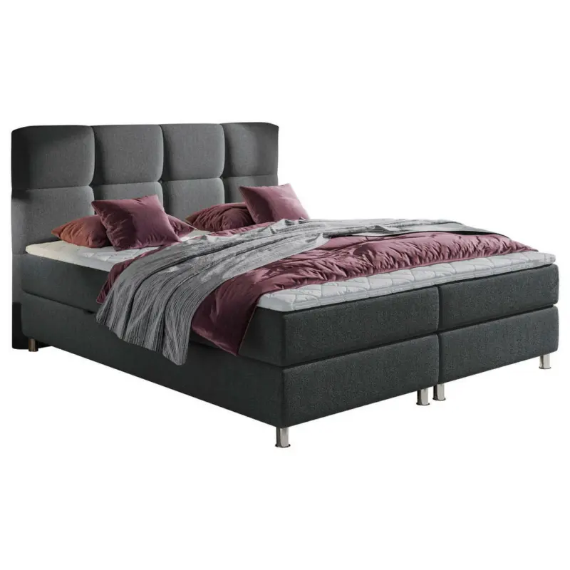 Boxbett 160/200 cm in Anthrazit