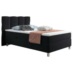 Boxbett 120/200 cm in Schwarz