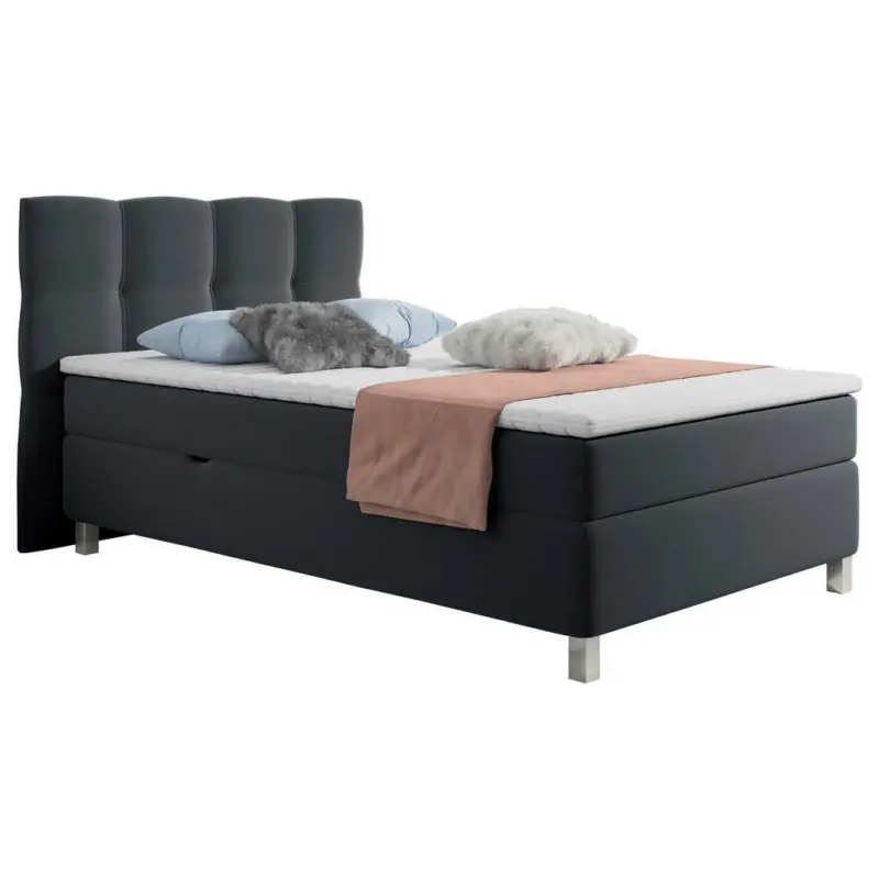 Boxbett 120/200 cm in Anthrazit