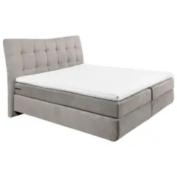 Boxspringbett 180/200 cm in Hellgrau