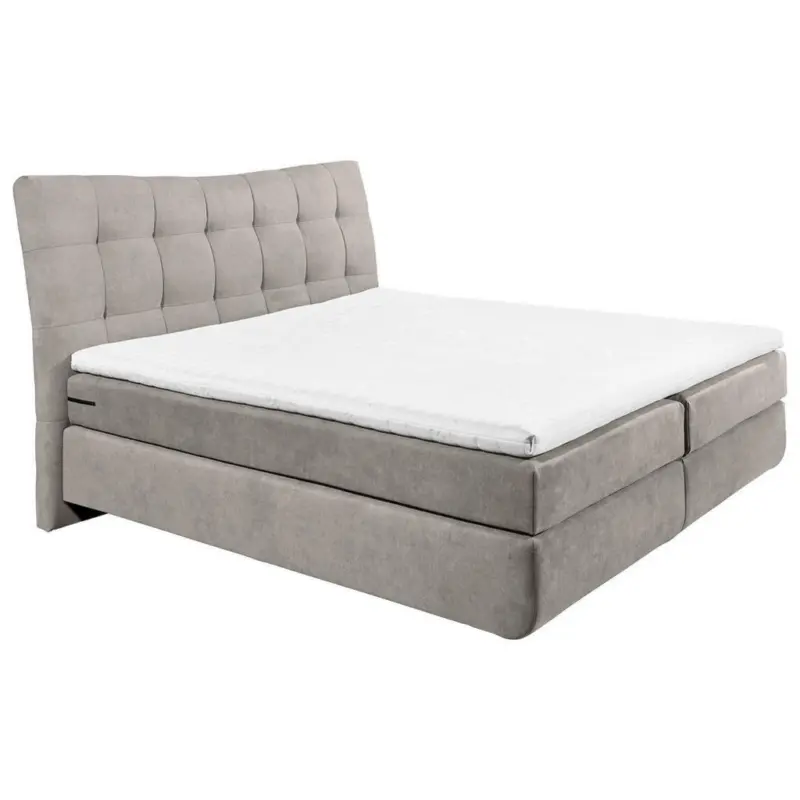 Boxspringbett 180/200 cm in Hellgrau
