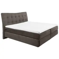 Boxspringbett 180/200 cm in Braun, Grau
