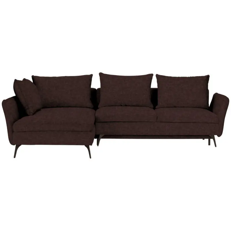 Ecksofa in Webstoff Braun