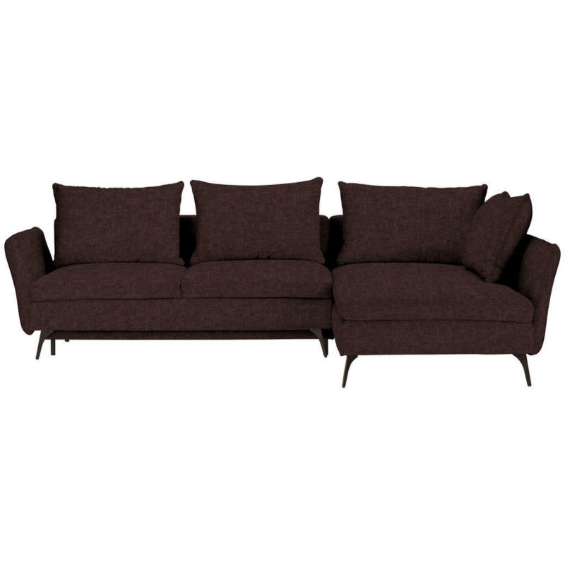 Ecksofa in Webstoff Braun