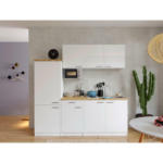 XXXLutz Amstetten - Ihr Möbelhaus in Amstetten Küchenblock 210 cm in Weiß, Nussbaumfarben