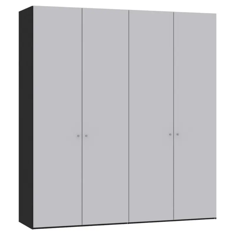 Dreht&uuml;renschrank in Schwarz, Hellgrau