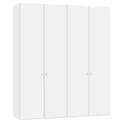 Drehtürenschrank in Weiß