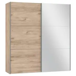 Schwebetürenschrank in Eichefarben