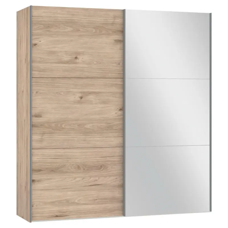 Schwebetürenschrank in Eichefarben
