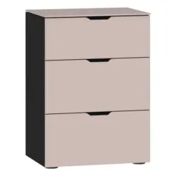 Nachtkästchen in Rosa, Schwarz