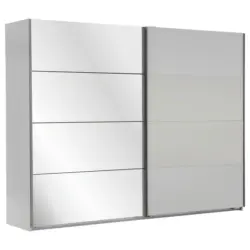Schwebetürenschrank in Weiß
