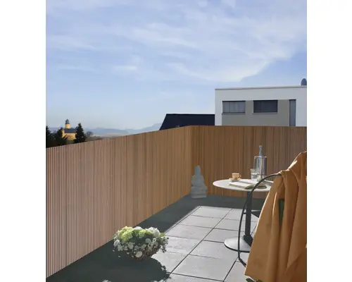 Sichtschutzmatte Konsta PVC verstärkt 3 x 0,9 m teakoptik
