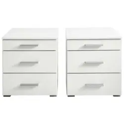 Nachtkästchenset in Weiß