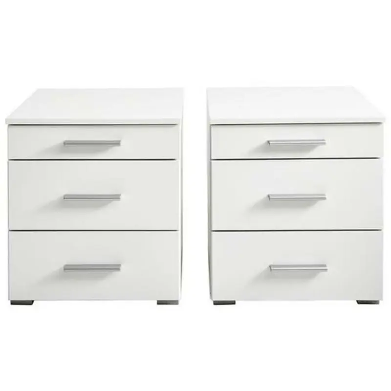 Nachtkästchenset in Weiß