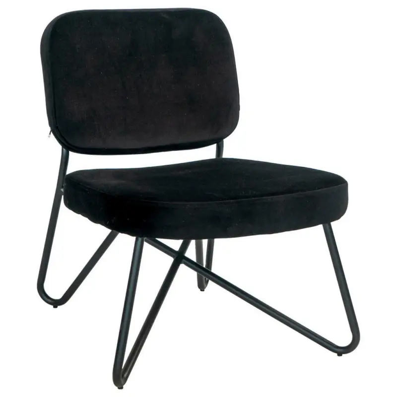 Sessel in Samt Schwarz