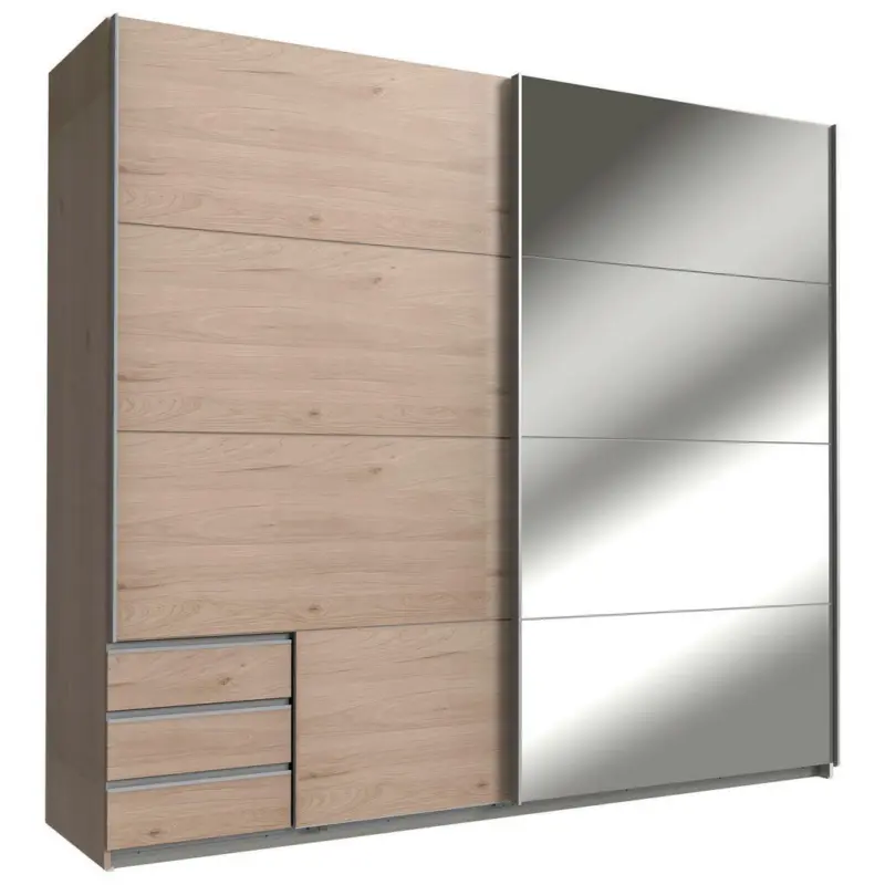 Schwebetürenschrank in Eichefarben