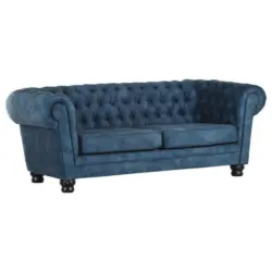 Sofa in Flachgewebe Türkis