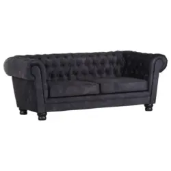 Sofa in Flachgewebe Anthrazit