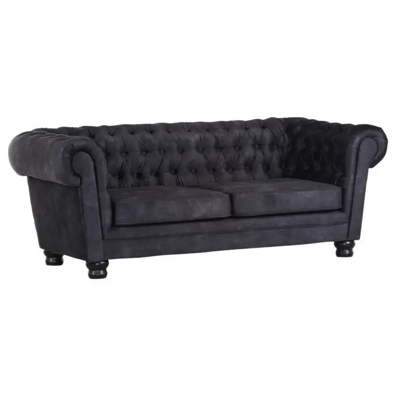 Sofa in Flachgewebe Anthrazit