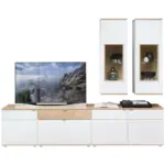 XXXLutz Lauterach - Ihr M&ouml;belhaus bei Bregenz Wohnwand 270/215/45 cm in Wei&szlig;, Eichefarben