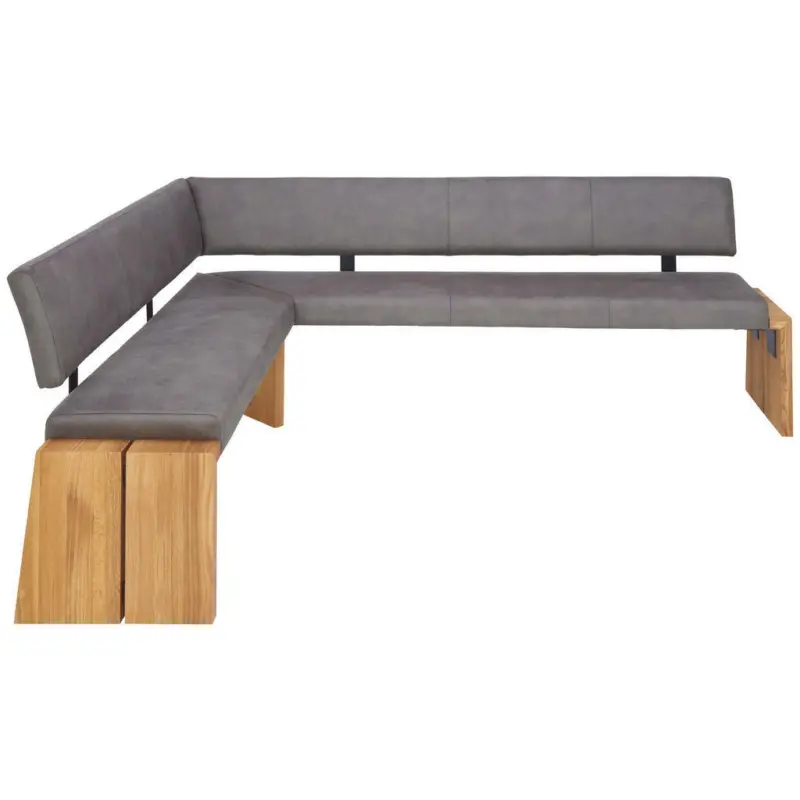 Eckbank 182/226 cm in Grau, Eichefarben