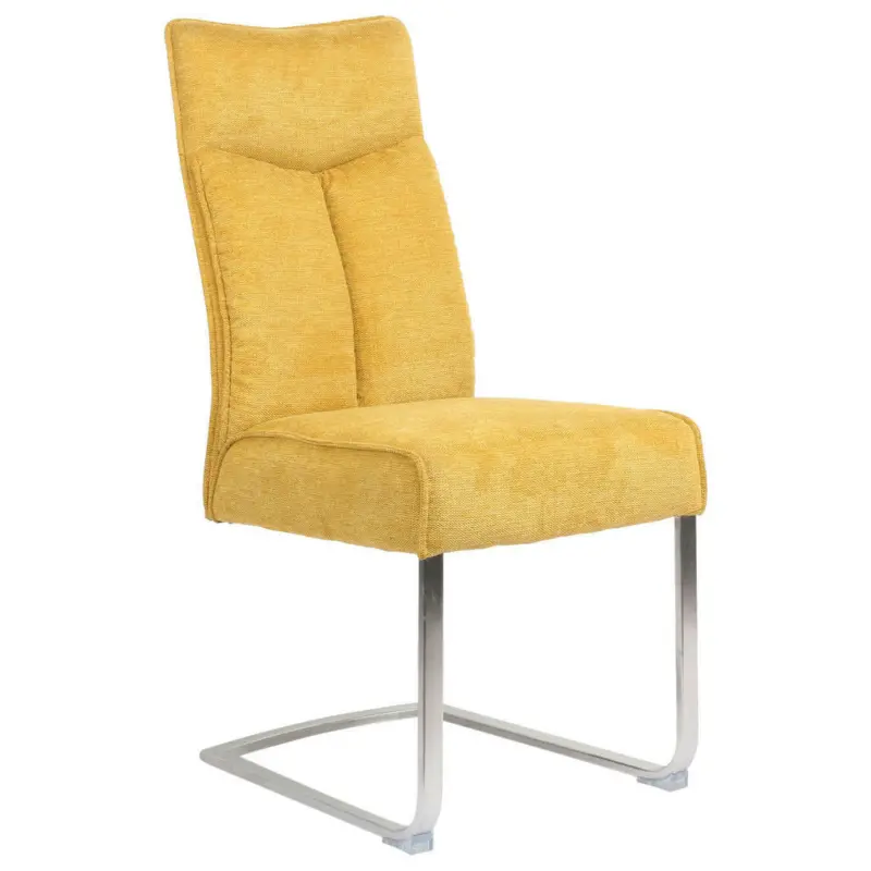 Schwingstuhl in Edelstahl Webstoff