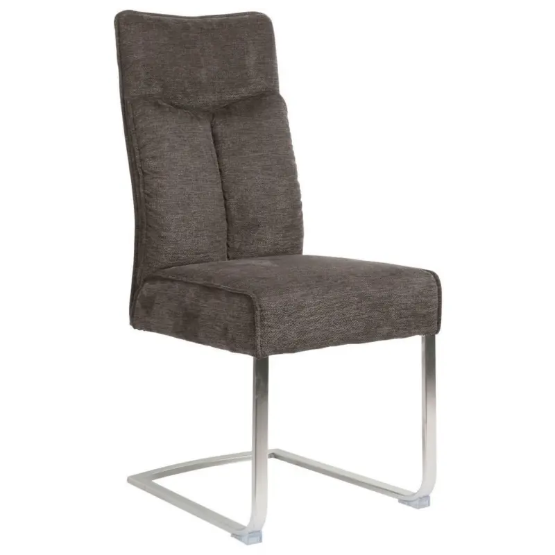 Schwingstuhl in Edelstahl Webstoff